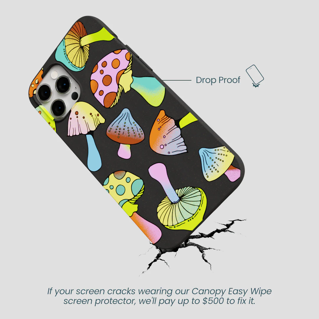 Black Mushroom Party iPhone 12 Pro Max Case - Image 5