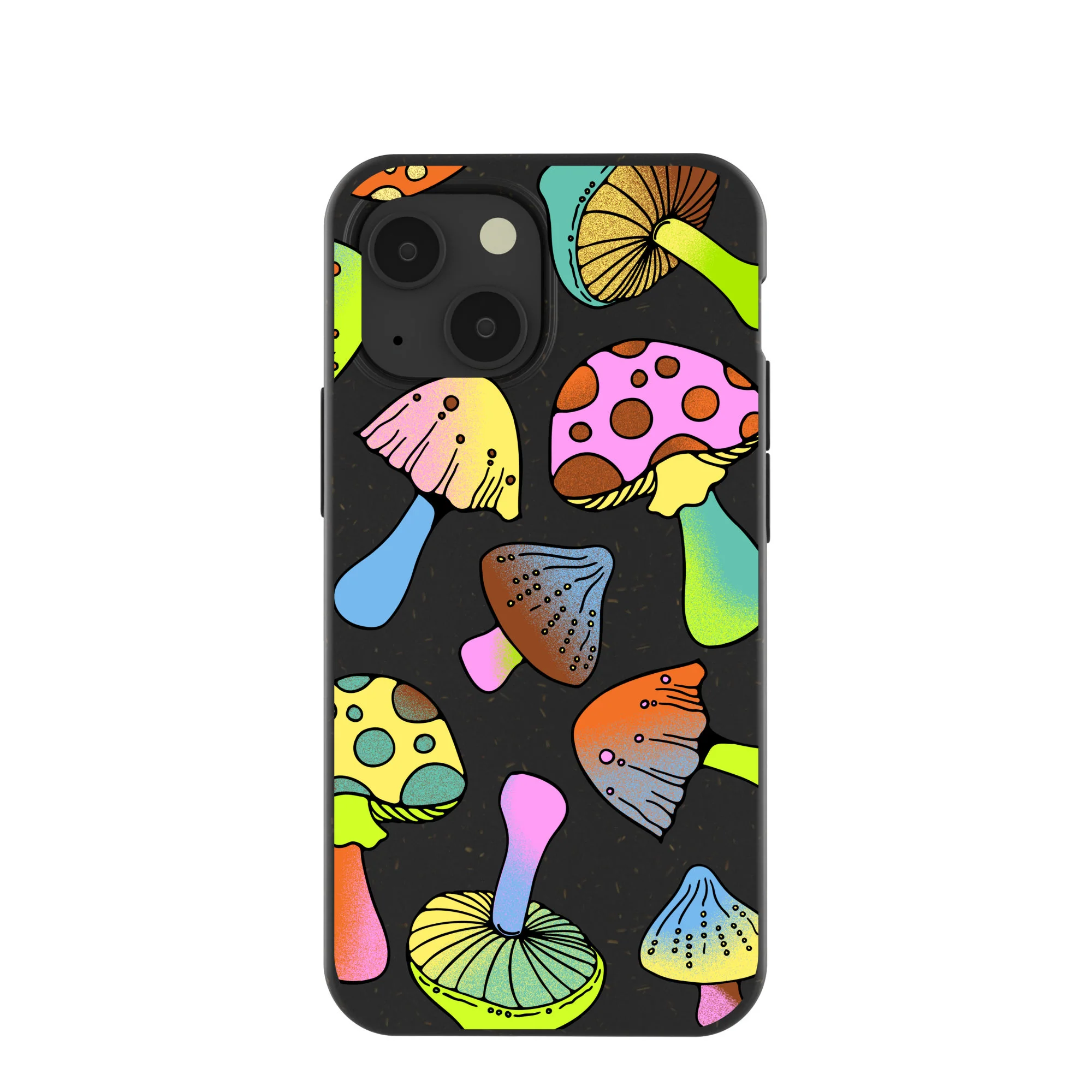 Black Mushroom Party iPhone 13 Mini Case