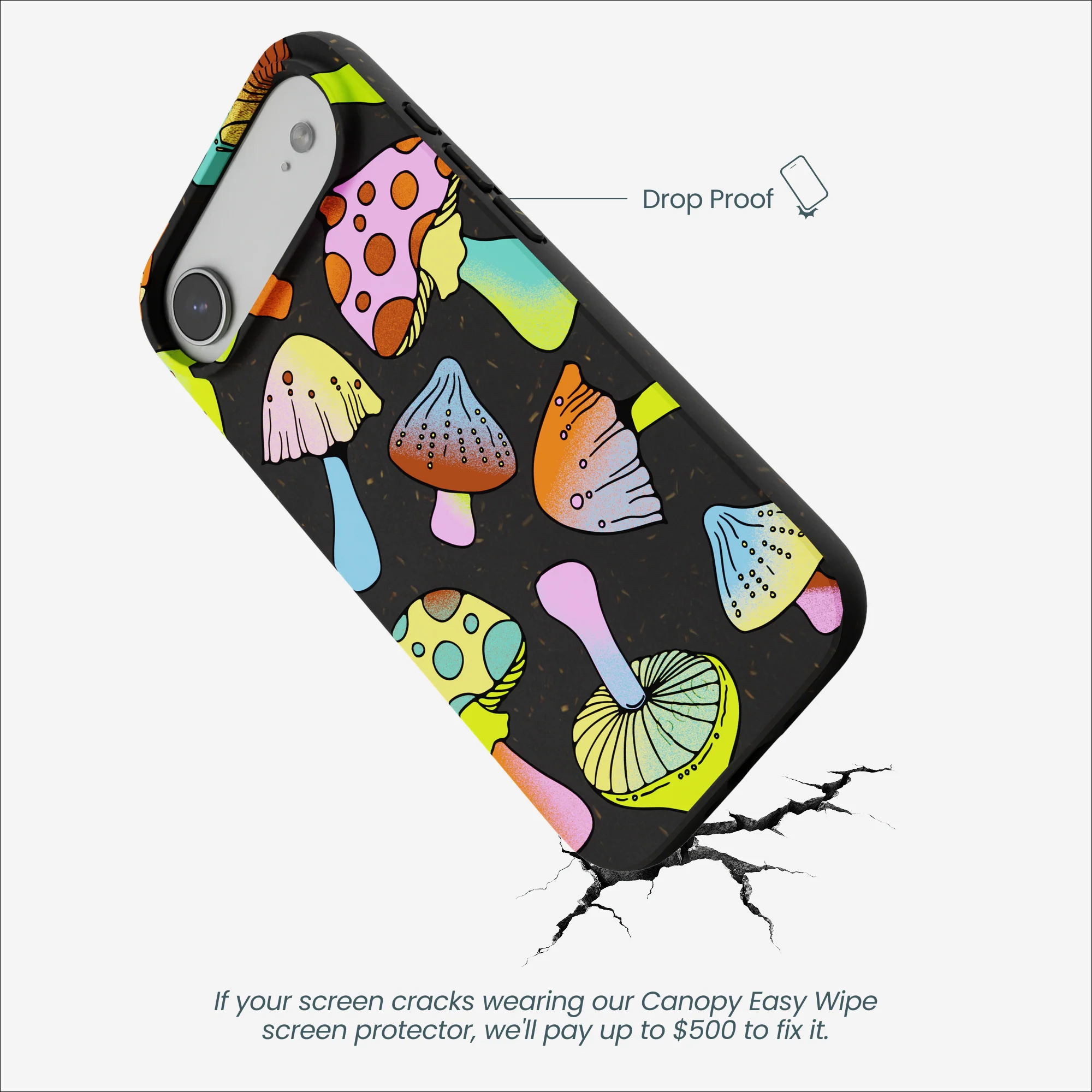 Black Mushroom Party iPhone Air Case - Image 5