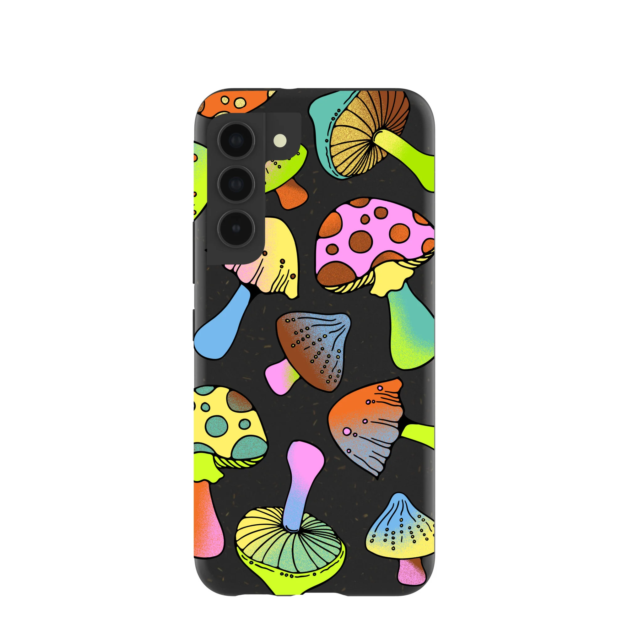 Black Mushroom Party Samsung Galaxy S22 Case