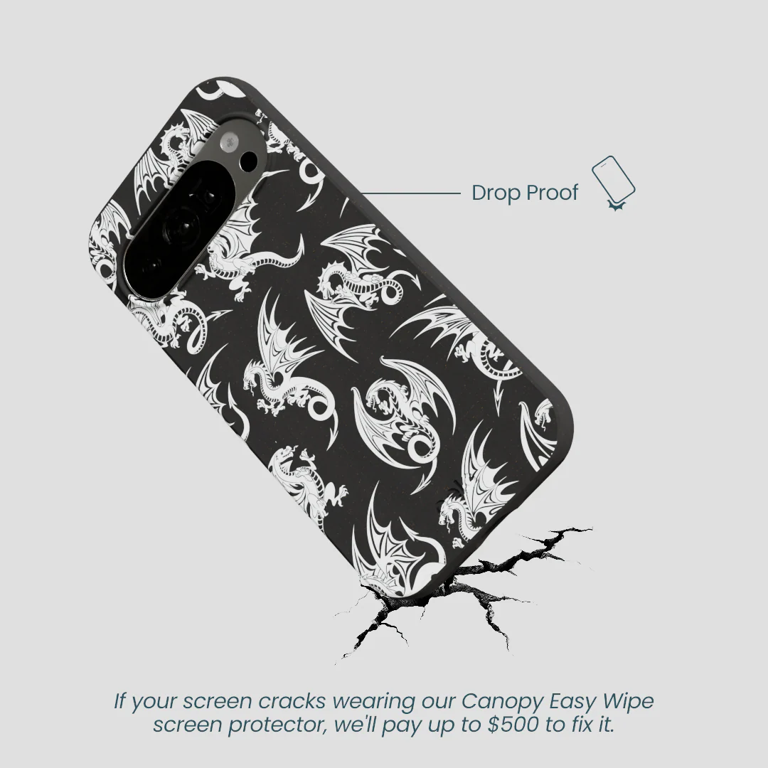Black Mythical Dragons Google Pixel 10/10 Pro Case - Image 4
