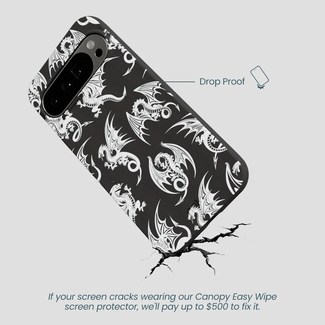 Black Mythical Dragons Google Pixel 10 Pro XL Case - Image 4