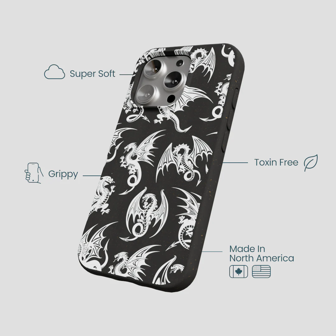 Black Mythical Dragons iPhone 16 Pro Case - Image 4