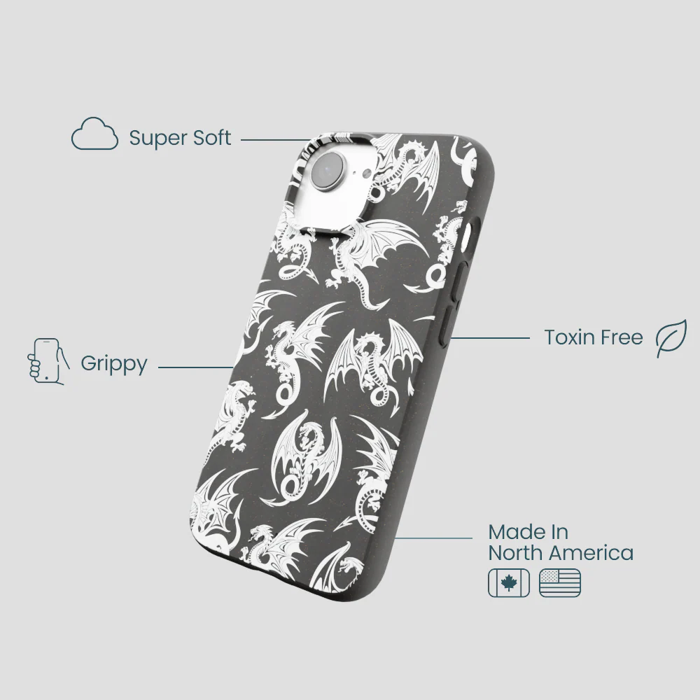 Black Mythical Dragons iPhone 16e/17e Case - Image 4