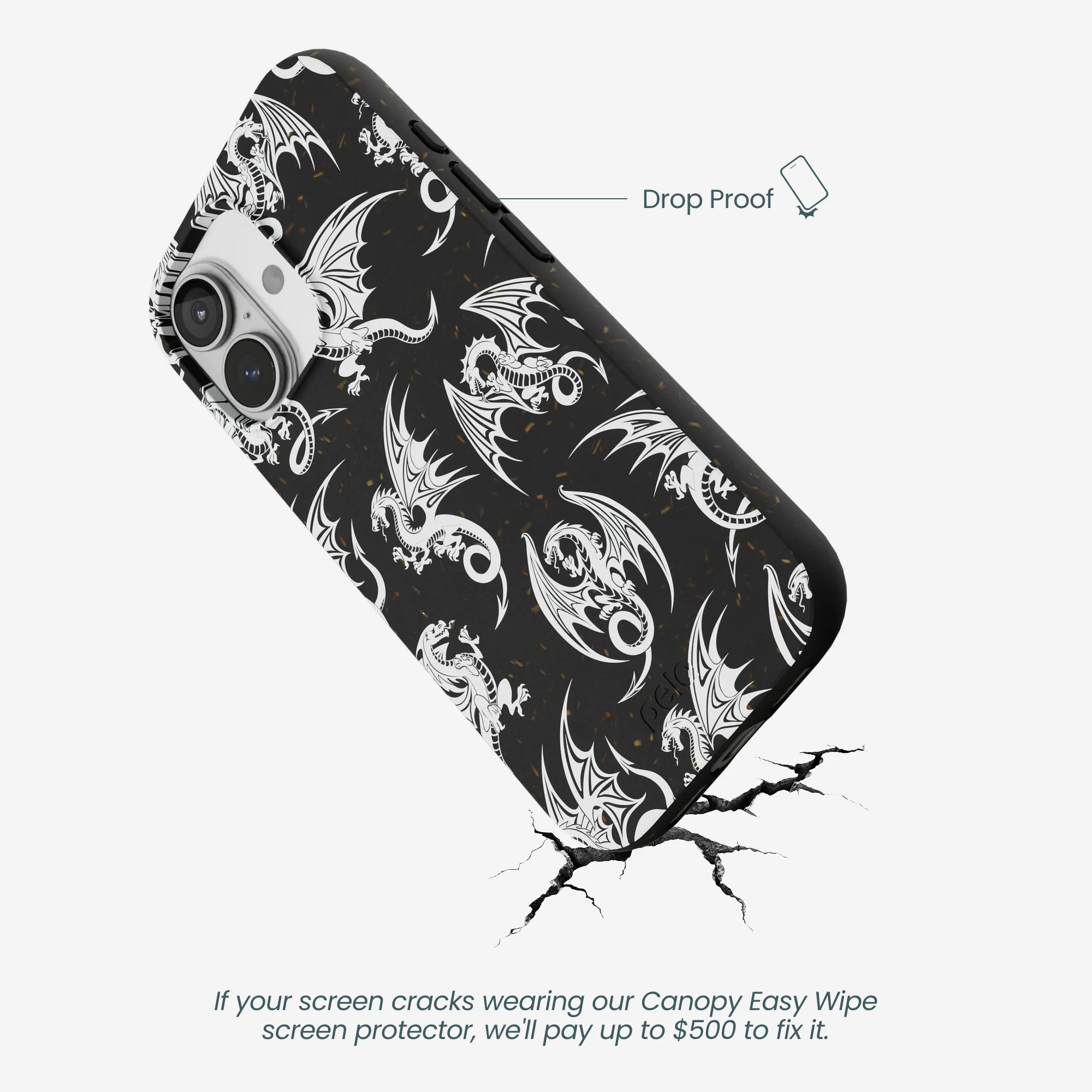 Black Mythical Dragons iPhone 17 Case - Image 5