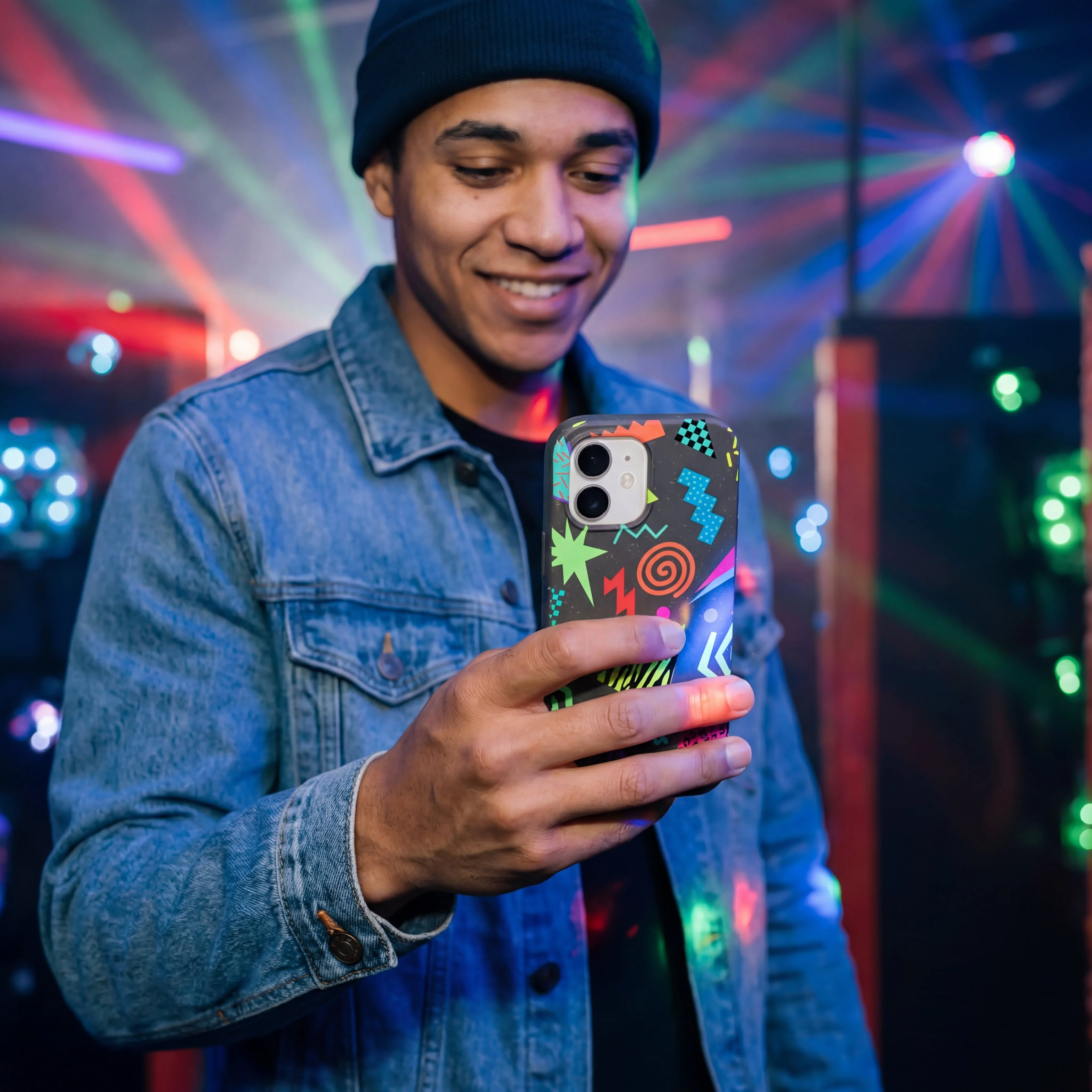 Black Neon Blast iPhone 17 Pro Case - Image 2
