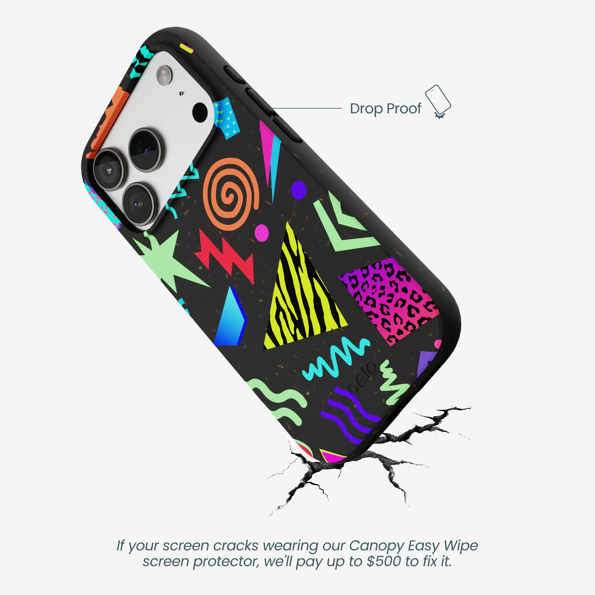 Black Neon Blast iPhone 17 Pro Case - Image 5