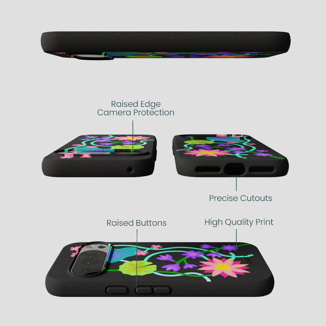 Black Neon Garden Google Pixel 10/10 Pro Case - Image 3