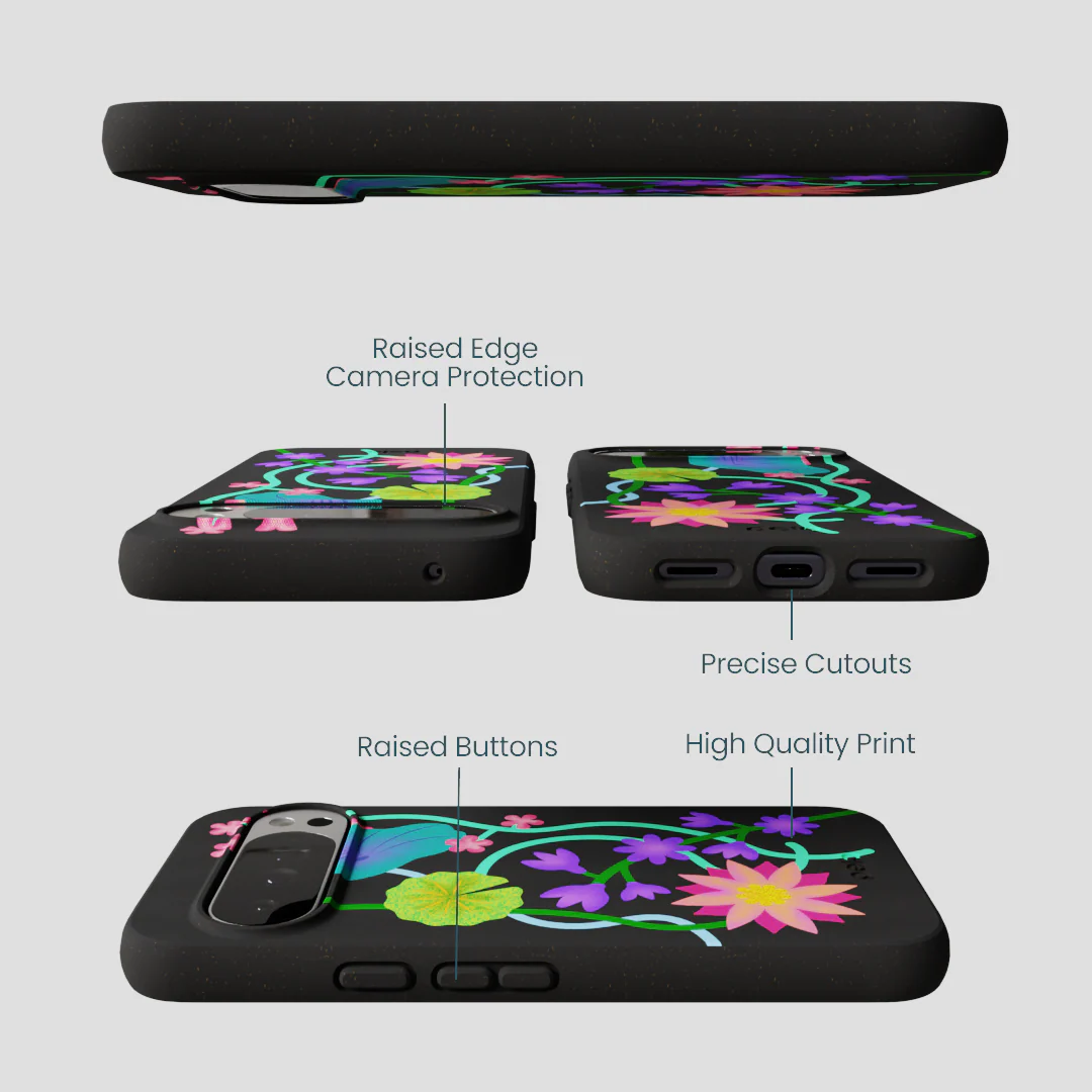 Black Neon Garden Google Pixel 10 Pro XL Case - Image 3