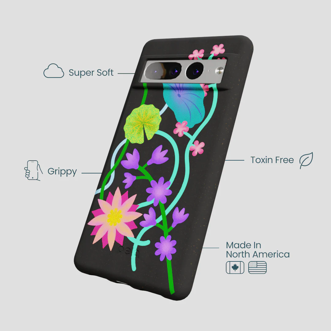 Black Neon Garden Google Pixel 7 Pro Case - Image 4