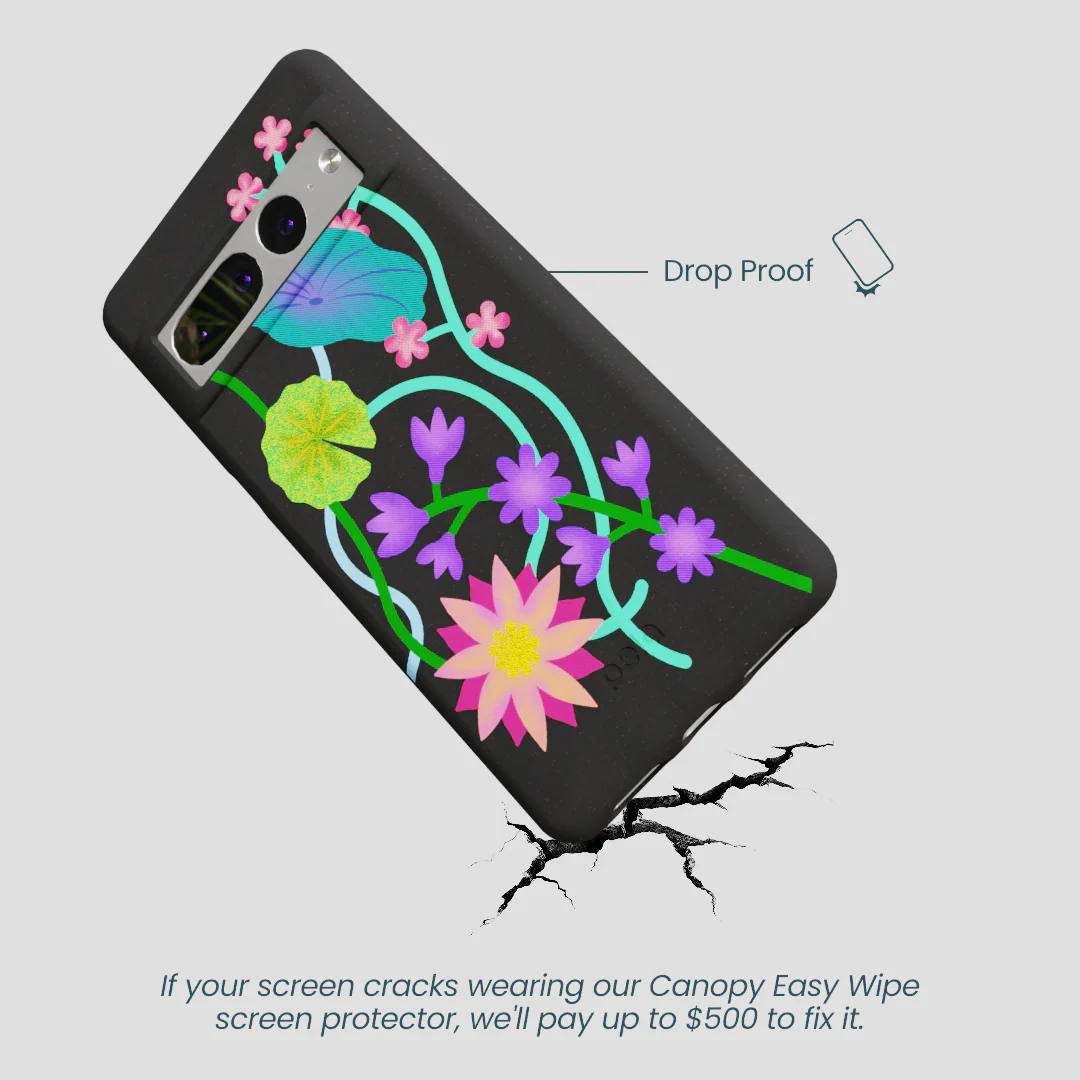 Black Neon Garden Google Pixel 7 Pro Case - Image 5