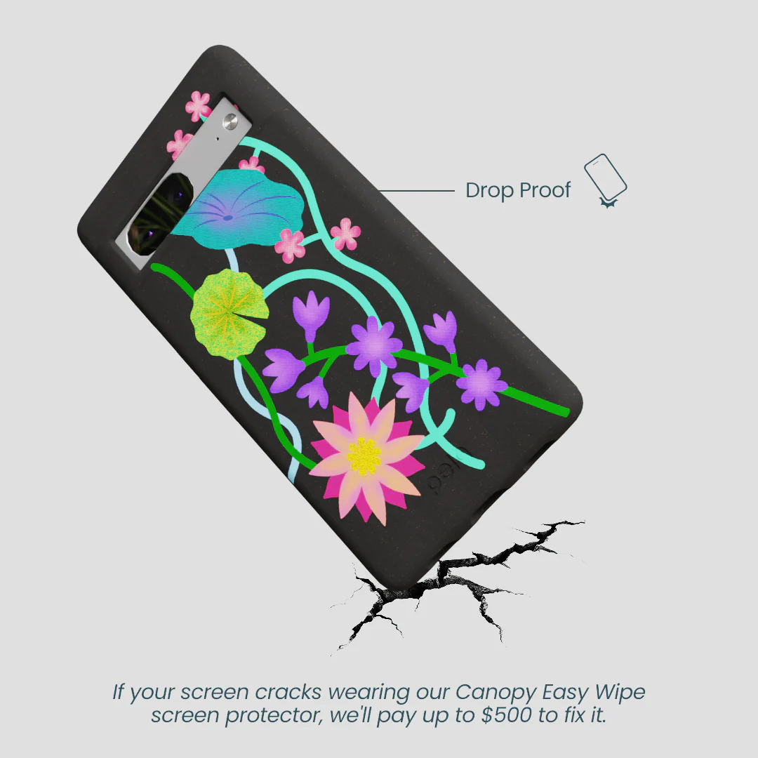 Black Neon Garden Google Pixel 7a Case - Image 5