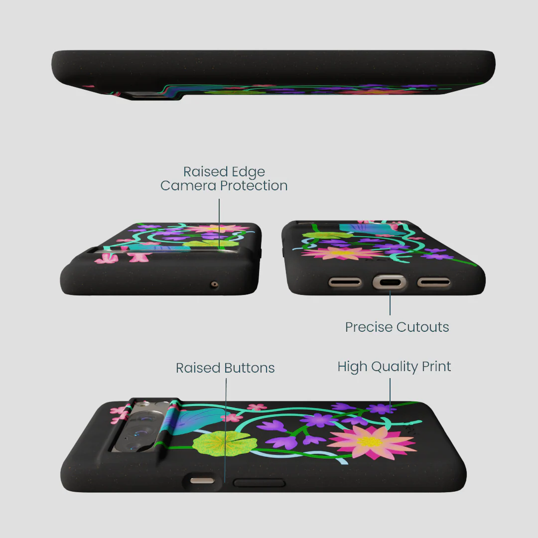 Black Neon Garden Google Pixel 8 Pro Case - Image 3