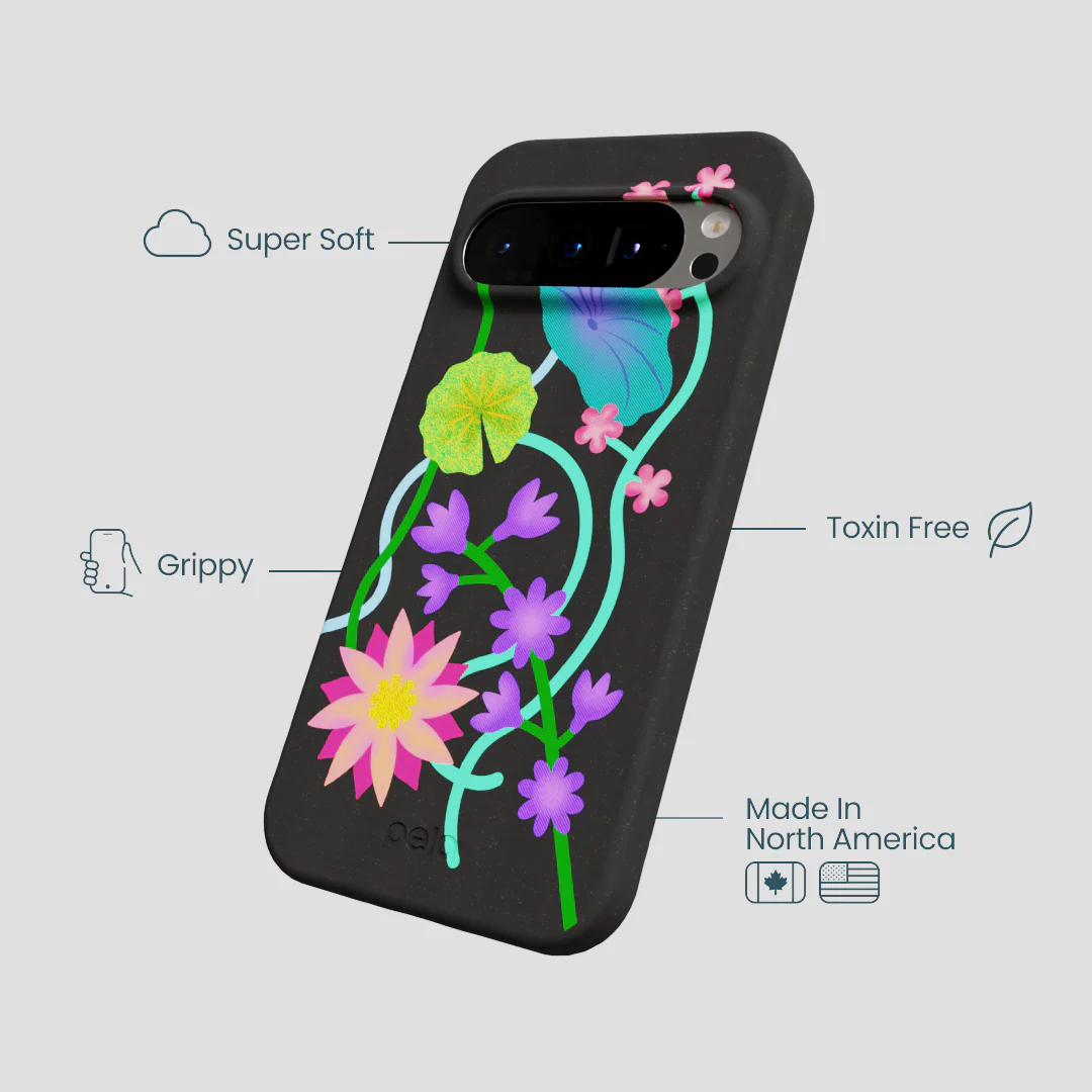 Black Neon Garden Google Pixel 9/9 Pro Case - Image 4