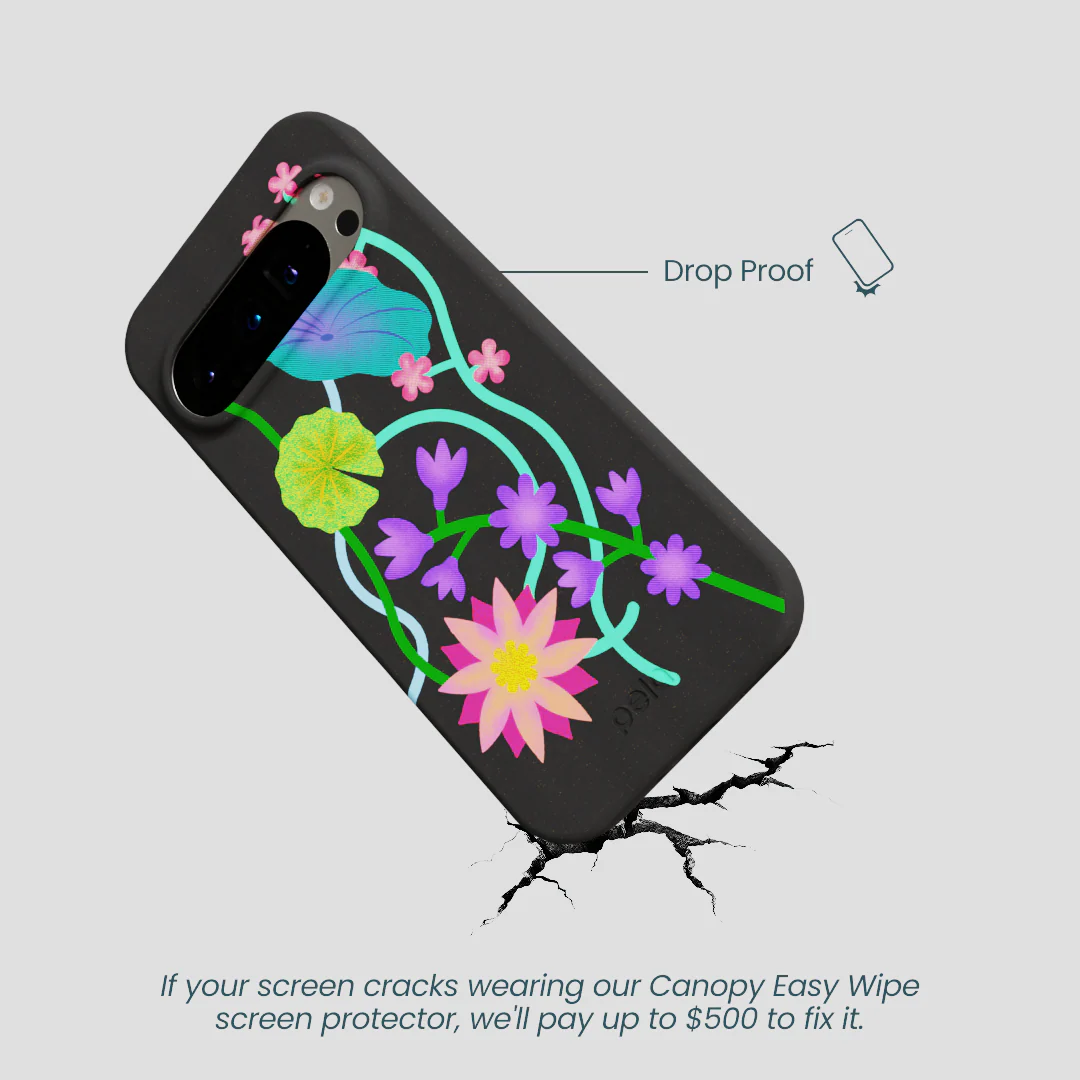 Black Neon Garden Google Pixel 9/9 Pro Case - Image 5