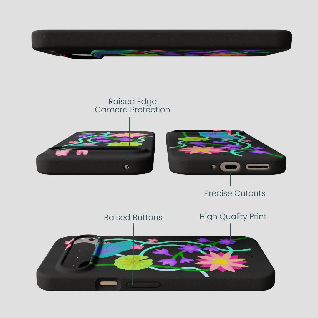 Black Neon Garden Google Pixel 9 Pro XL Case - Image 3