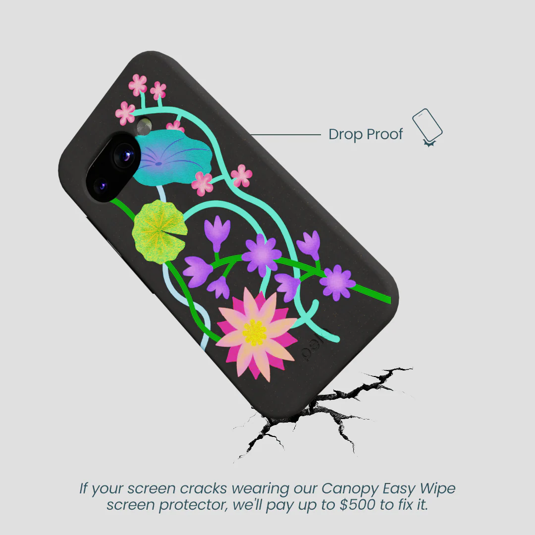 Black Neon Garden Google Pixel 9a Case - Image 5