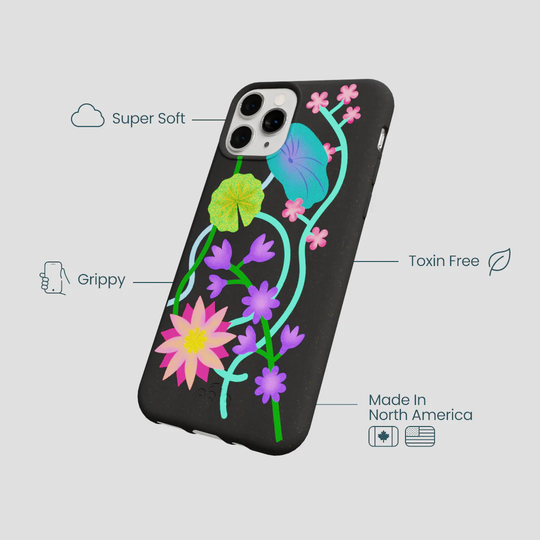 Black Neon Garden iPhone 11 Pro Case - Image 4