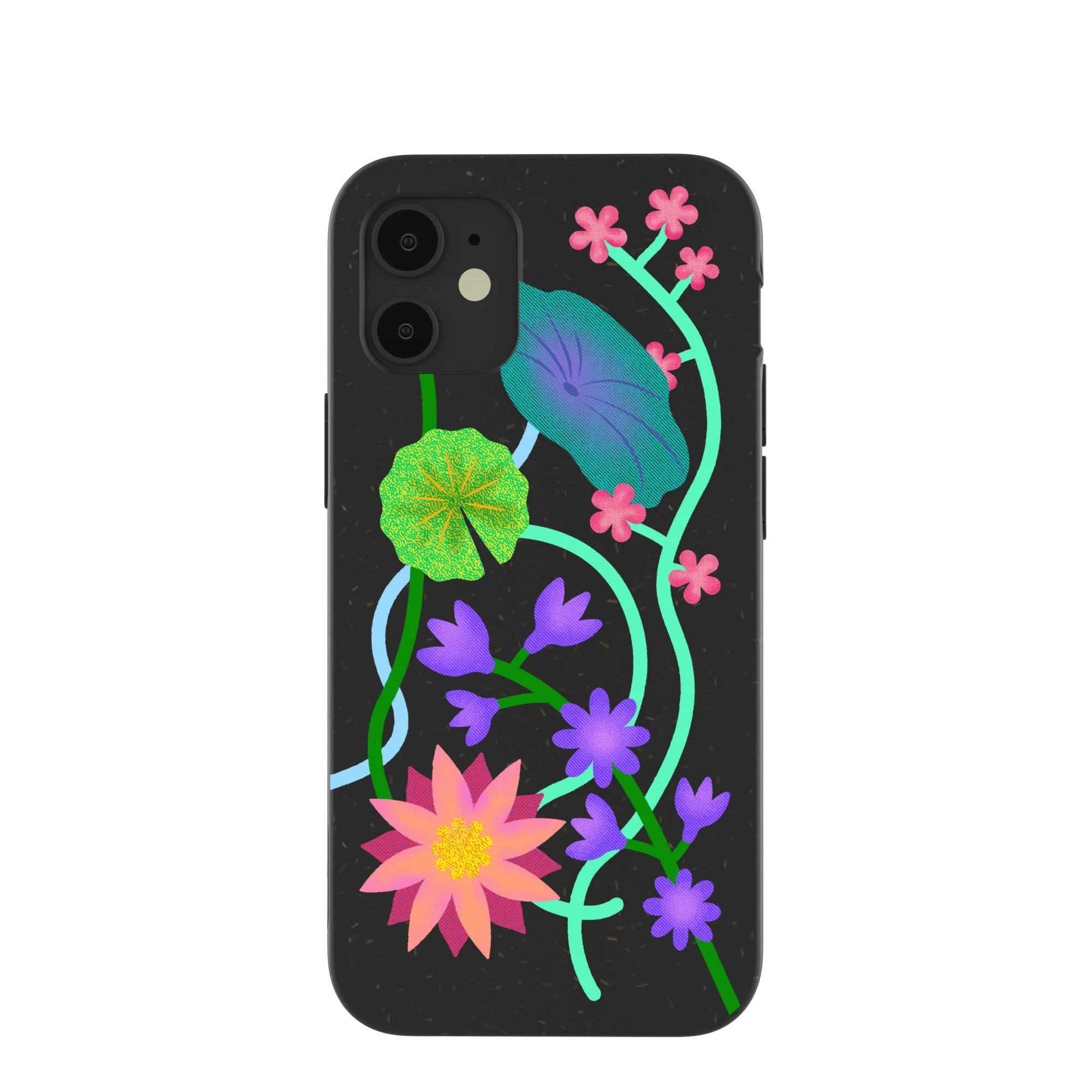 Black Neon Garden iPhone 12 Mini Case