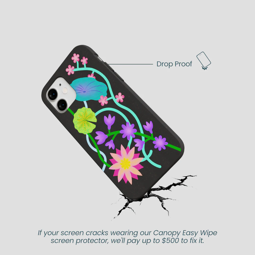 Black Neon Garden iPhone 12 Mini Case - Image 5