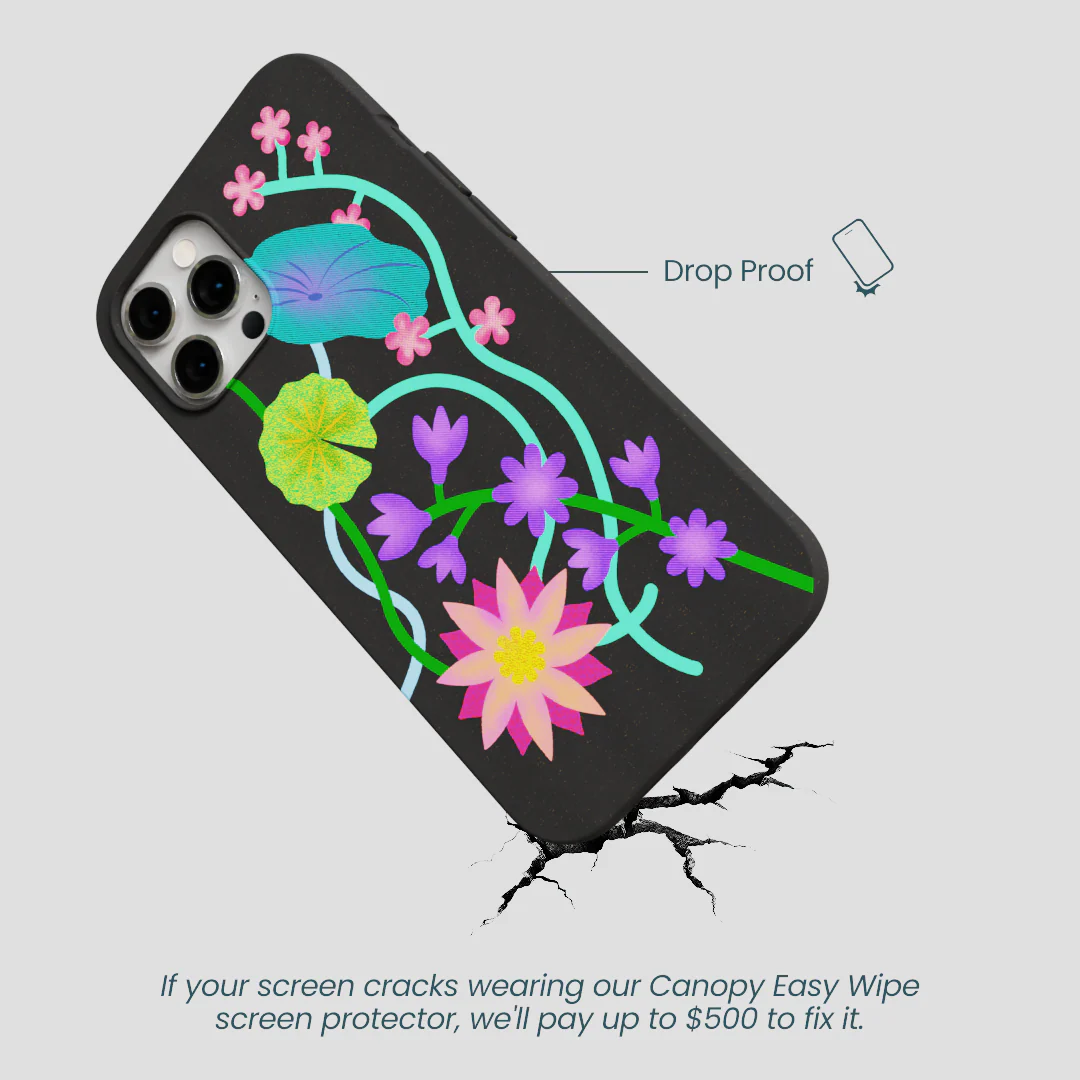 Black Neon Garden iPhone 12 Pro Max Case - Image 5