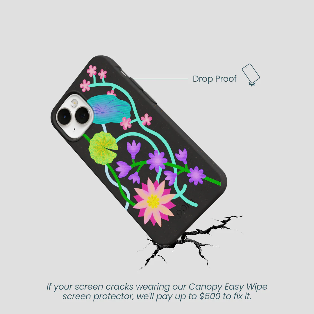 Black Neon Garden iPhone 13 Mini Case - Image 5