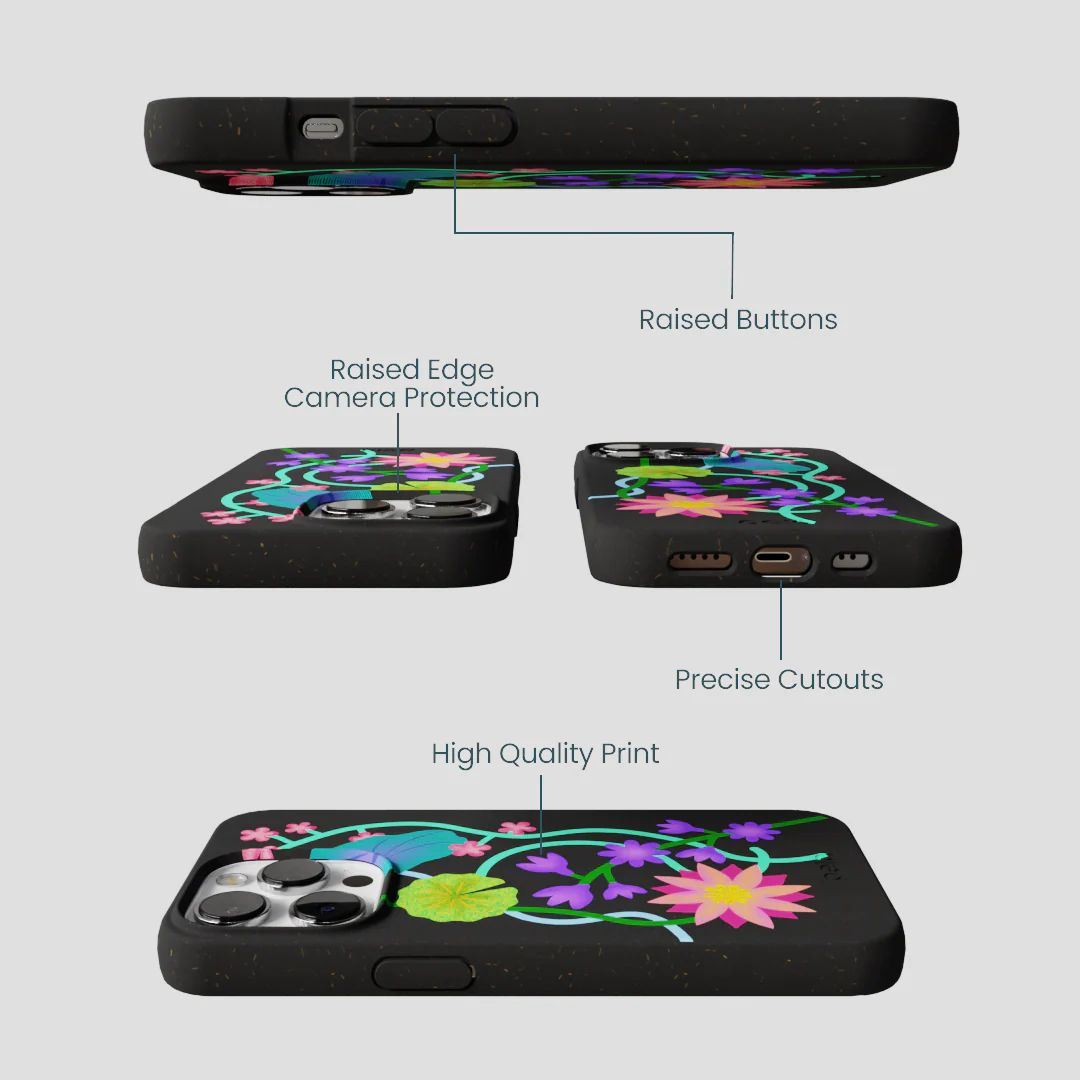 Black Neon Garden iPhone 13 Pro Case - Image 3