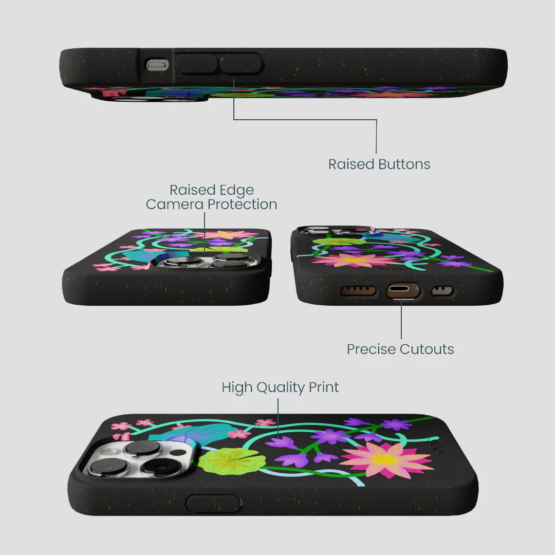 Black Neon Garden iPhone 13 Pro Max Case - Image 3