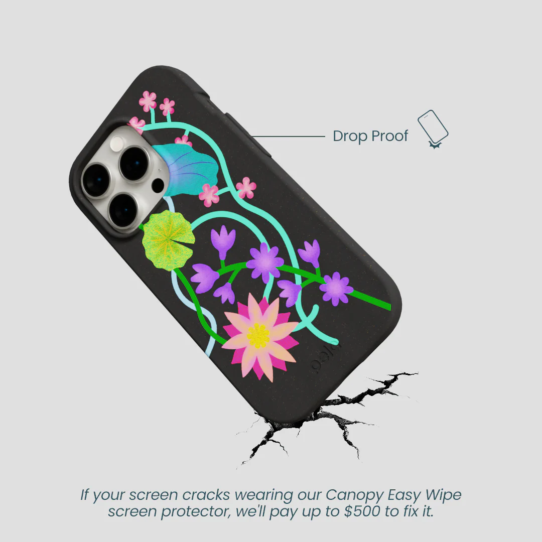 Black Neon Garden iPhone 14 Pro Case - Image 5