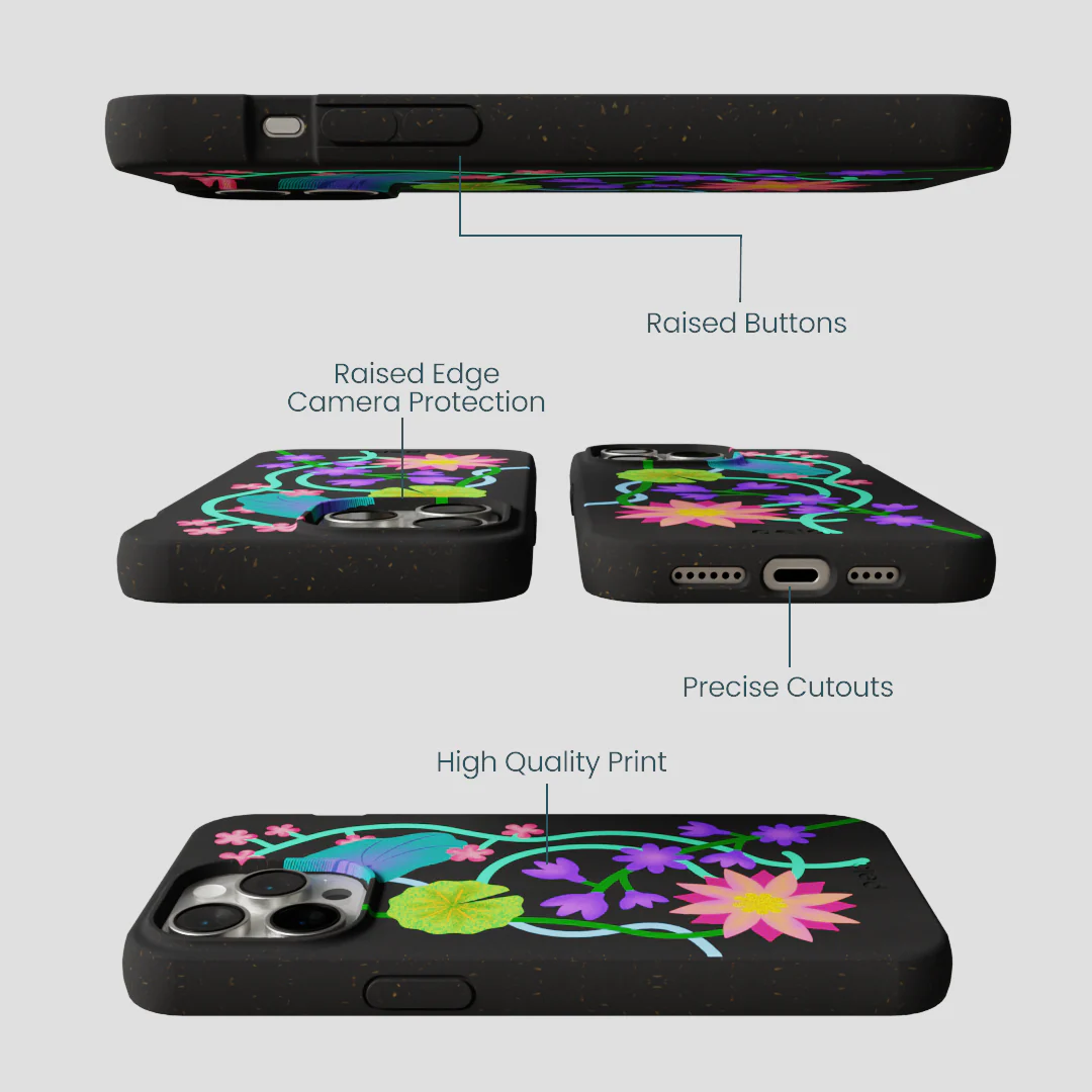 Black Neon Garden iPhone 14 Pro Max Case - Image 3