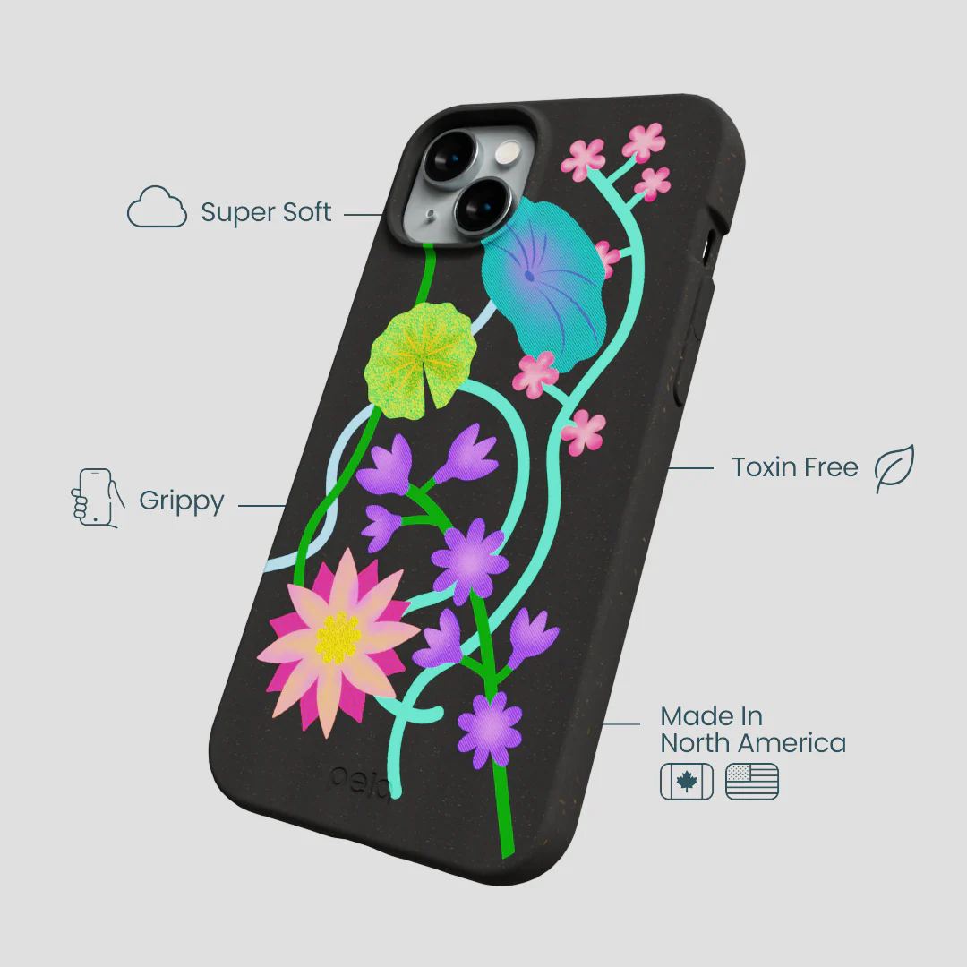 Black Neon Garden iPhone 15 Plus Case - Image 4