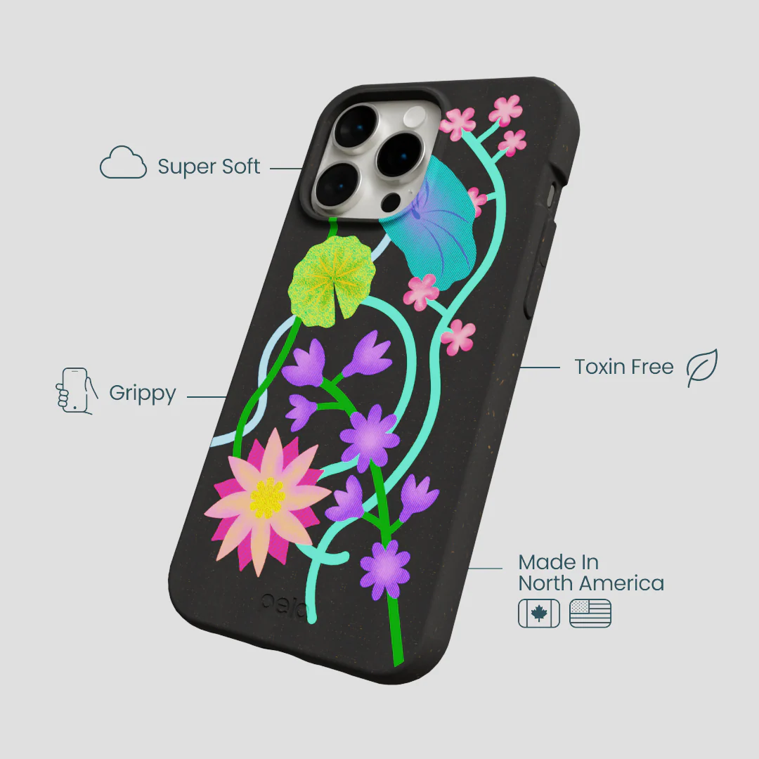 Black Neon Garden iPhone 15 Pro Max Case - Image 4