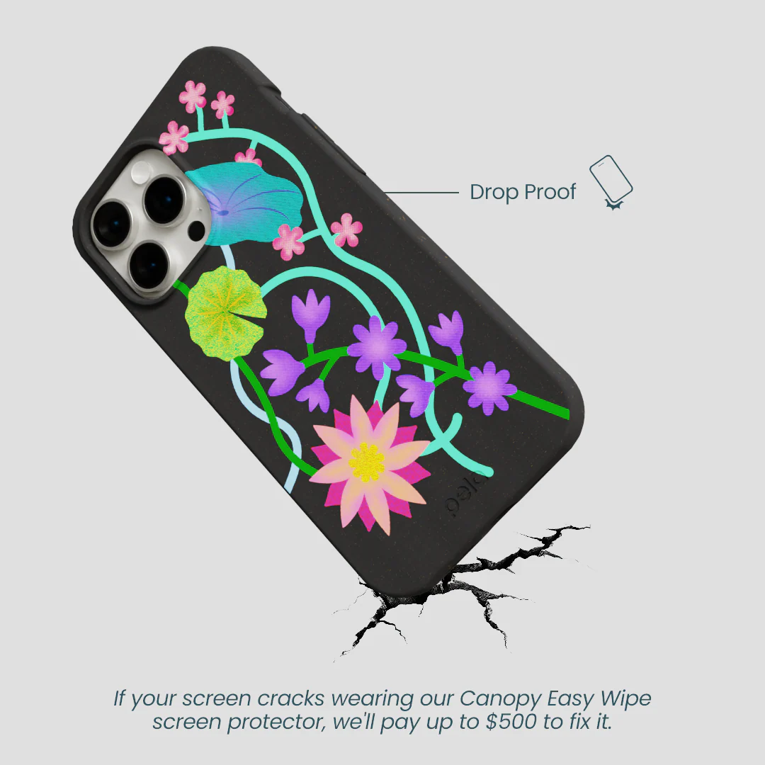 Black Neon Garden iPhone 15 Pro Max Case - Image 5
