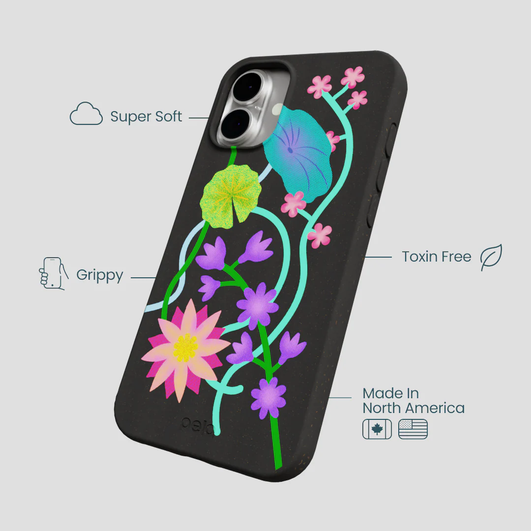 Black Neon Garden iPhone 16 Plus Case - Image 4
