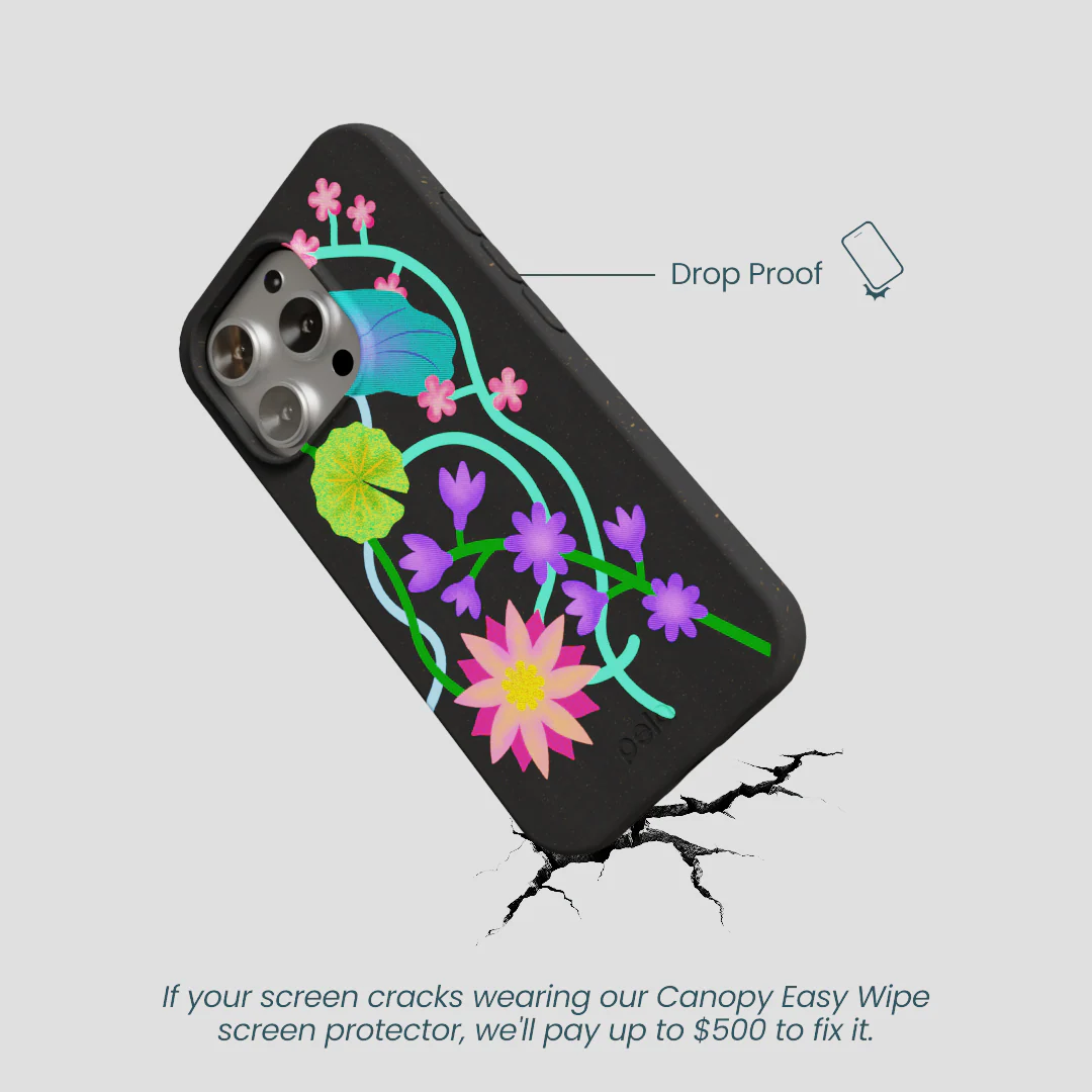 Black Neon Garden iPhone 16 Pro Case - Image 5