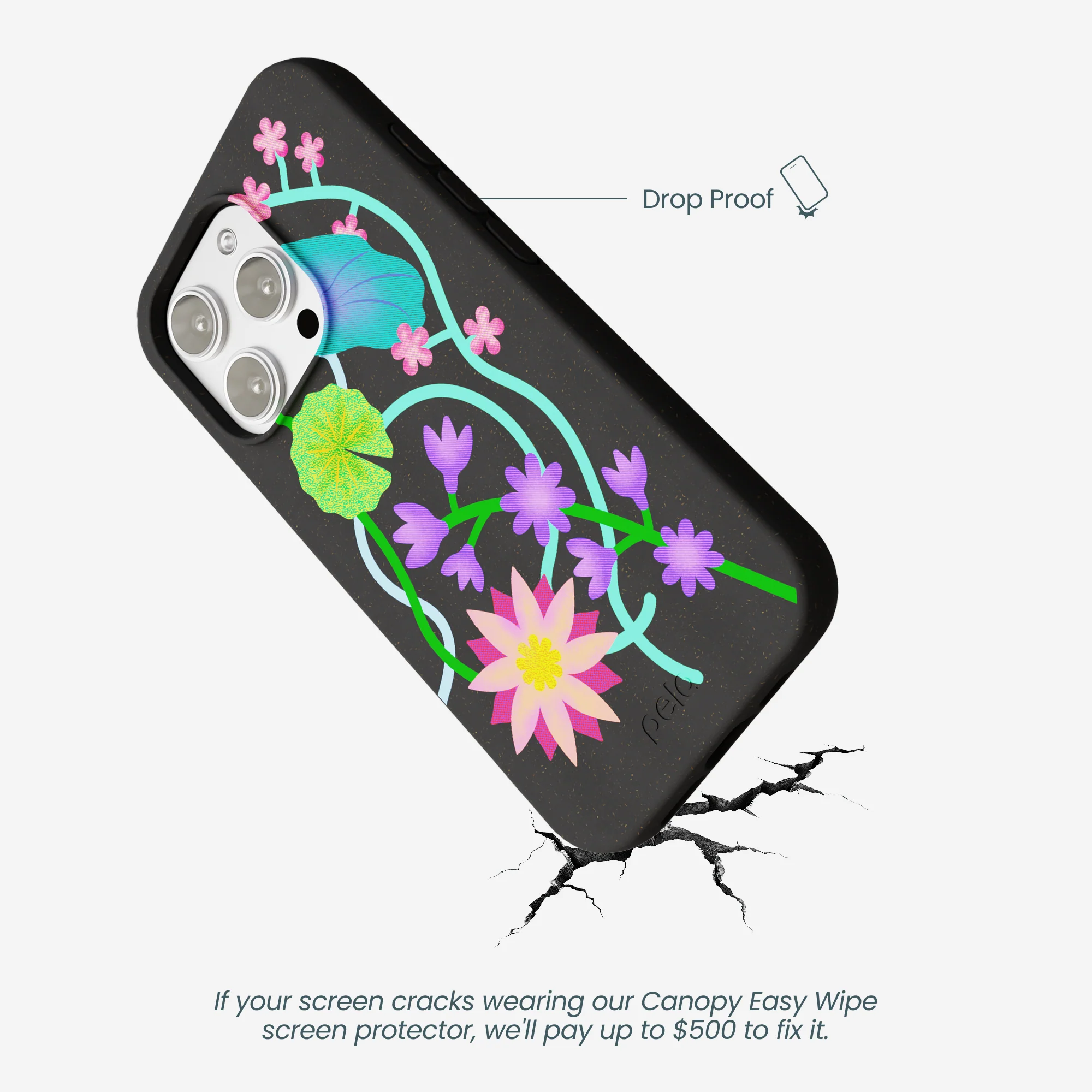 Black Neon Garden iPhone 16 Pro Max Case - Image 5