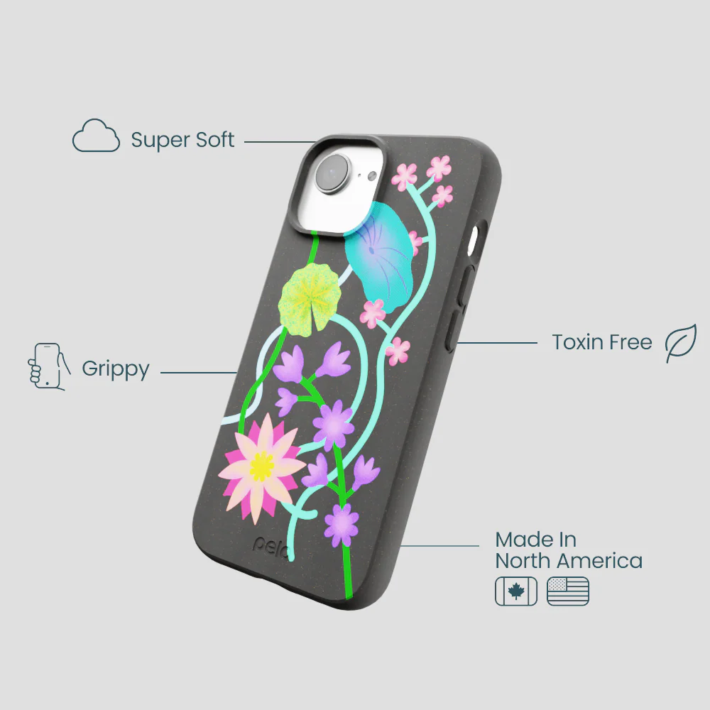 Black Neon Garden iPhone 16e/17e Case - Image 4