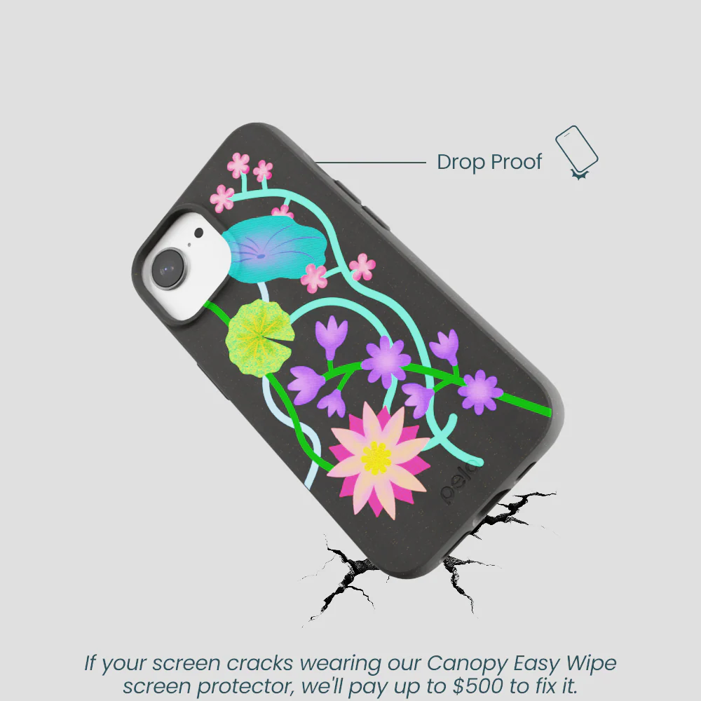 Black Neon Garden iPhone 16e/17e Case - Image 5