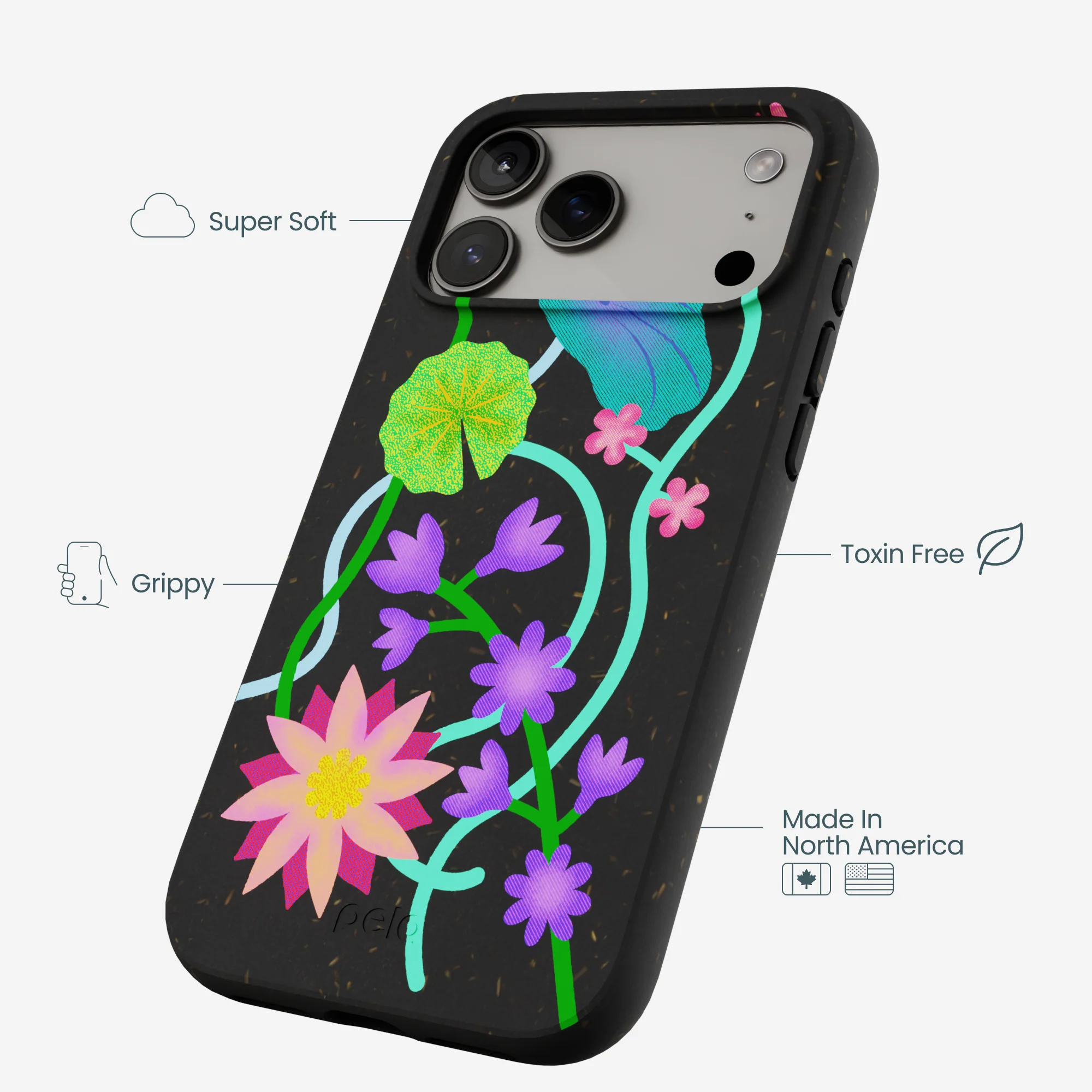 Black Neon Garden iPhone 17 Pro Max Case - Image 4