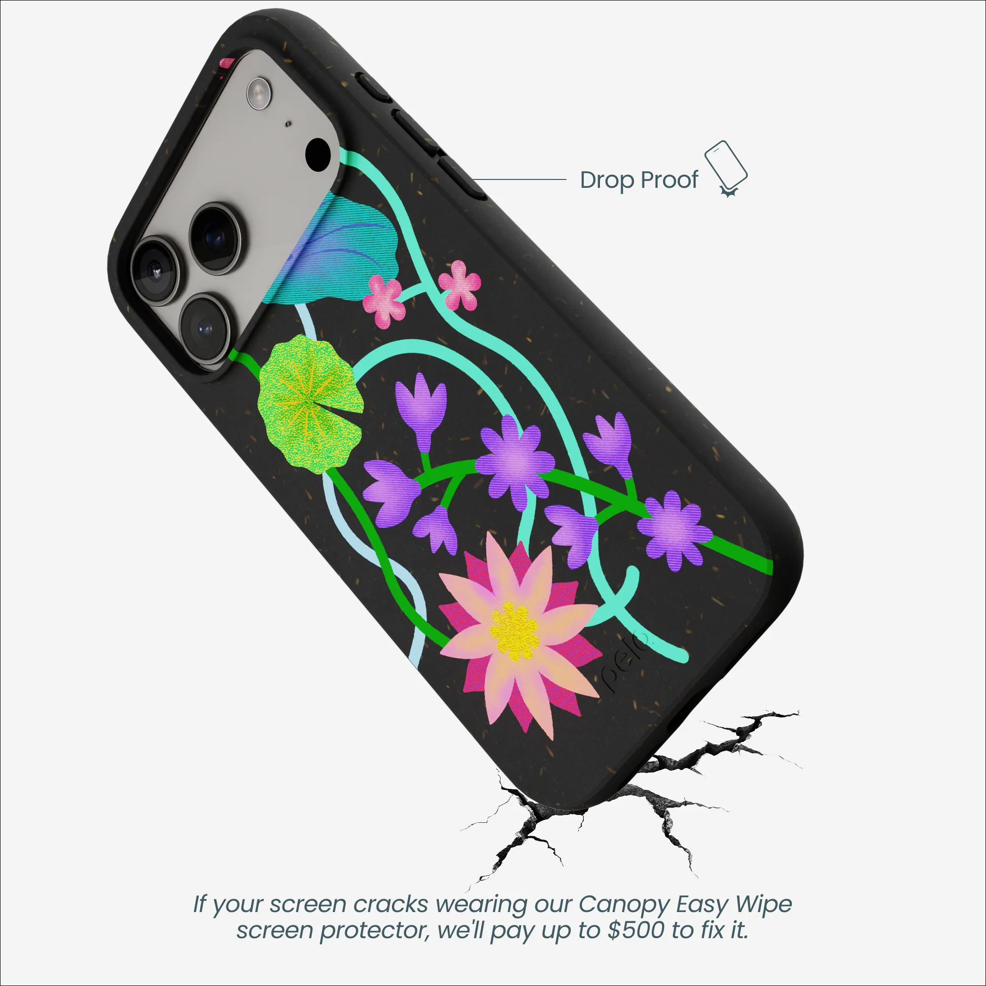 Black Neon Garden iPhone 17 Pro Max Case - Image 5