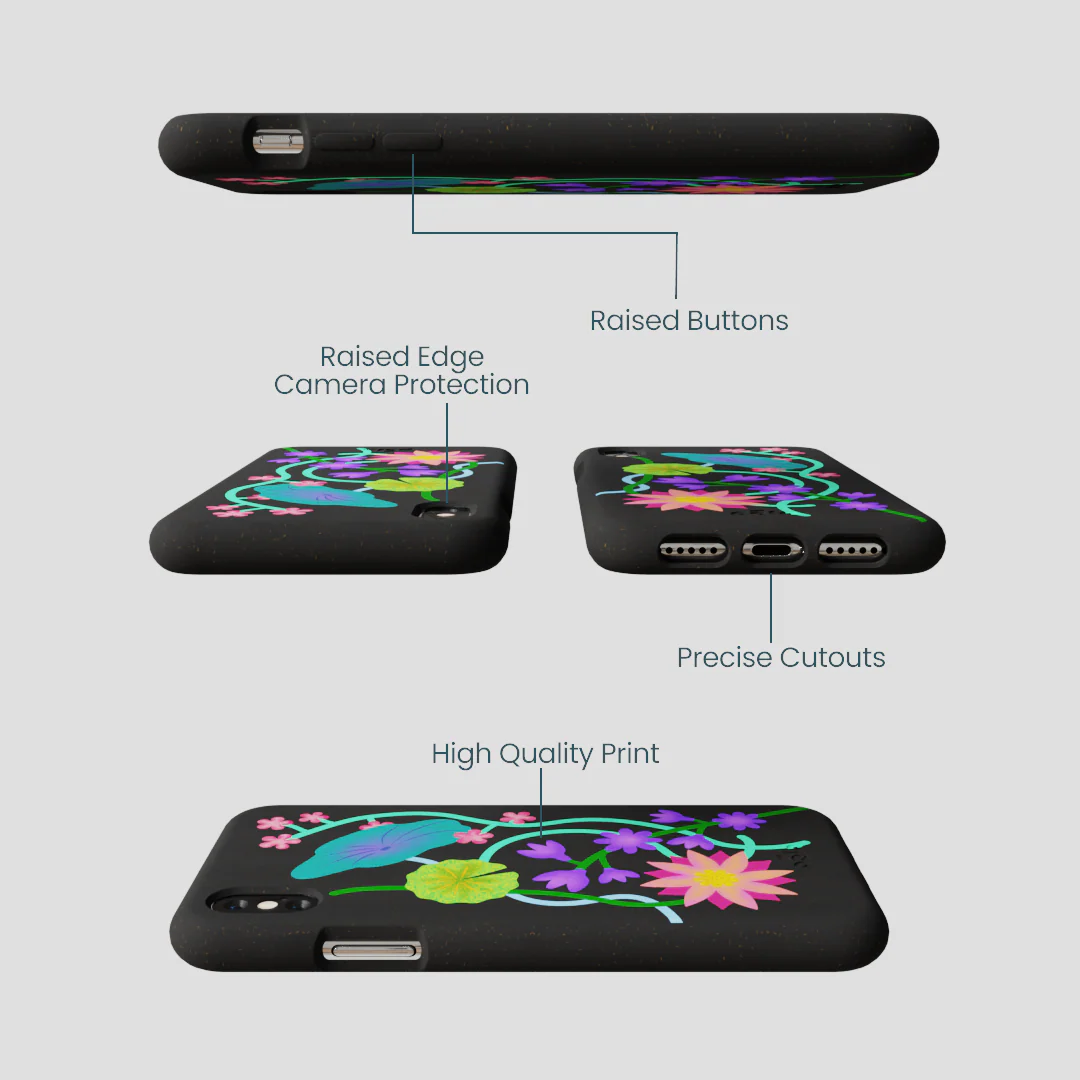 Black Neon Garden iPhone XR Case - Image 3