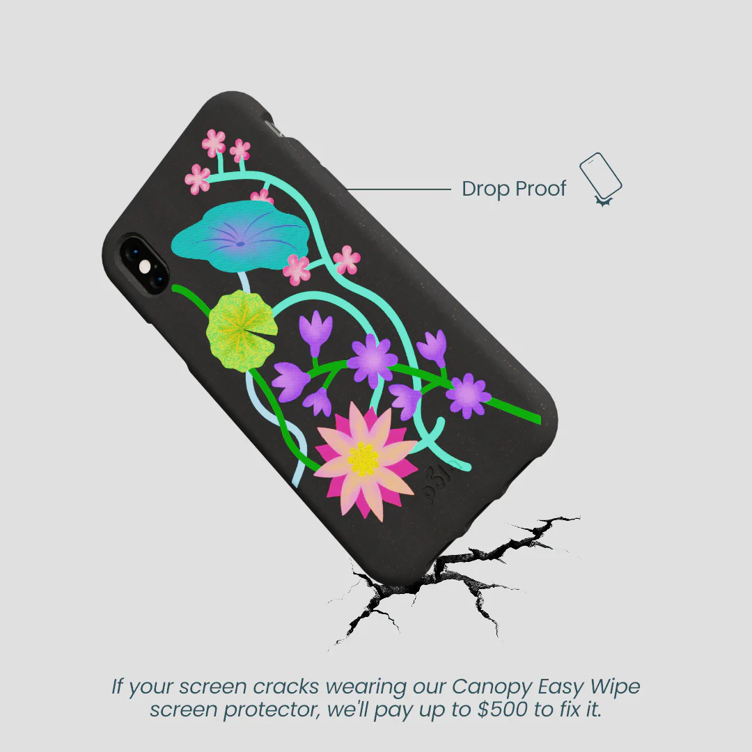 Black Neon Garden iPhone XR Case - Image 5