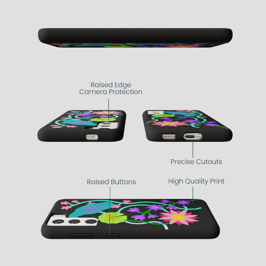 Black Neon Garden Samsung Galaxy S21 Case - Image 3