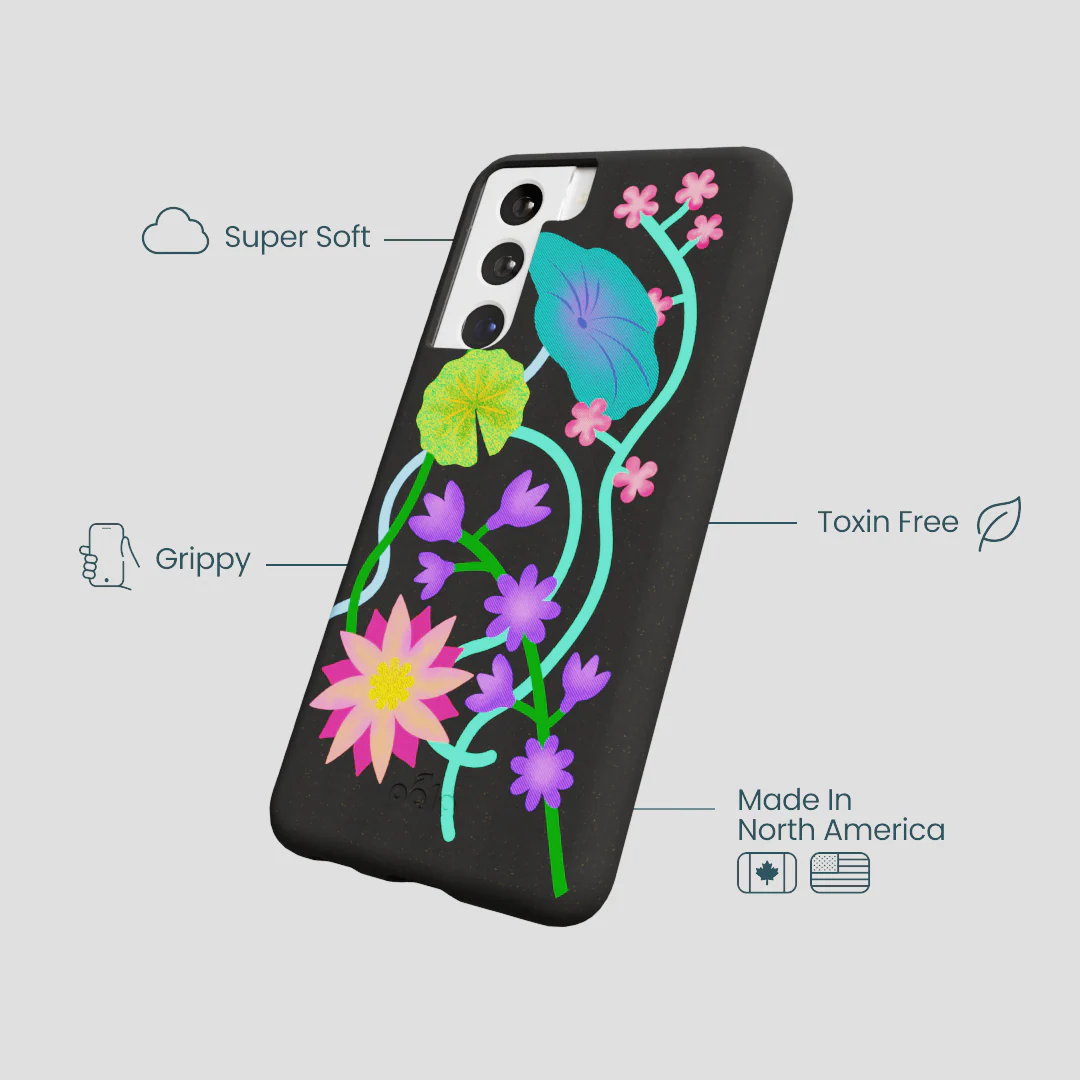 Black Neon Garden Samsung Galaxy S21 Case - Image 4