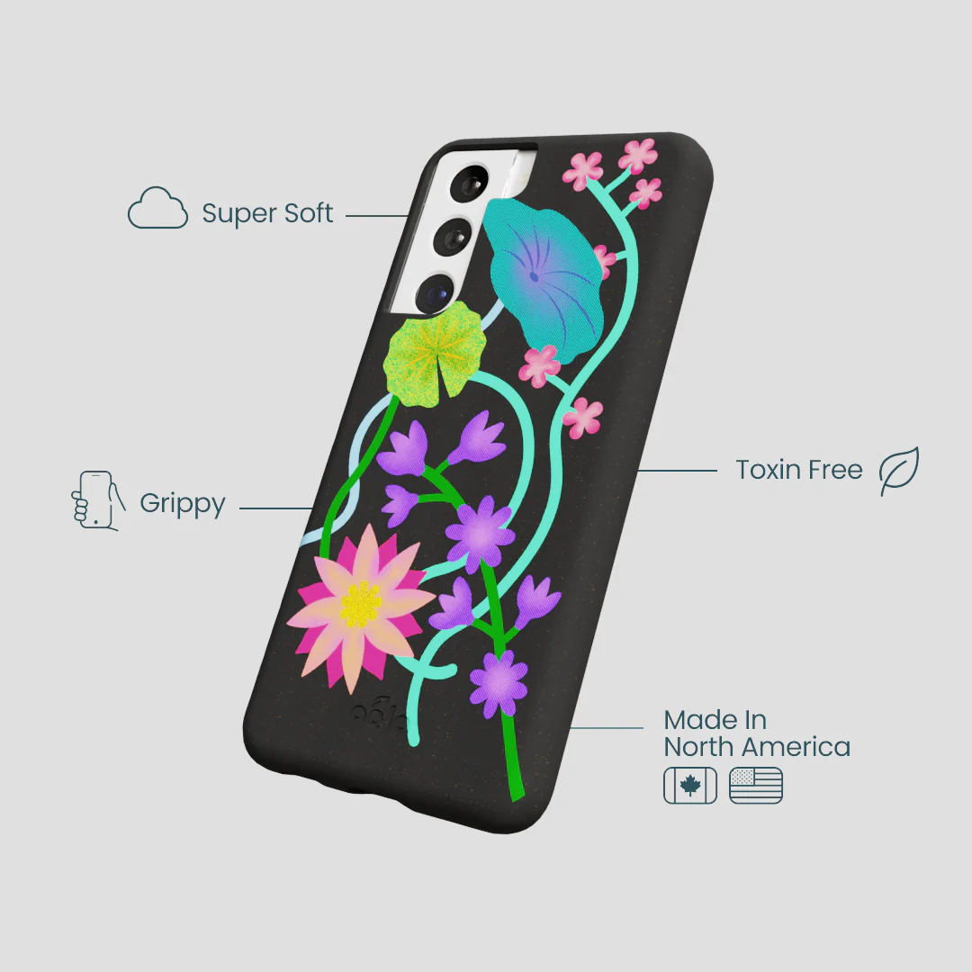 Black Neon Garden Samsung Galaxy S22 Case - Image 4