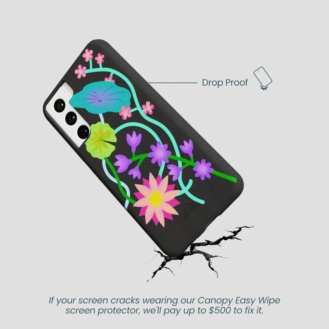 Black Neon Garden Samsung Galaxy S22 Case - Image 5