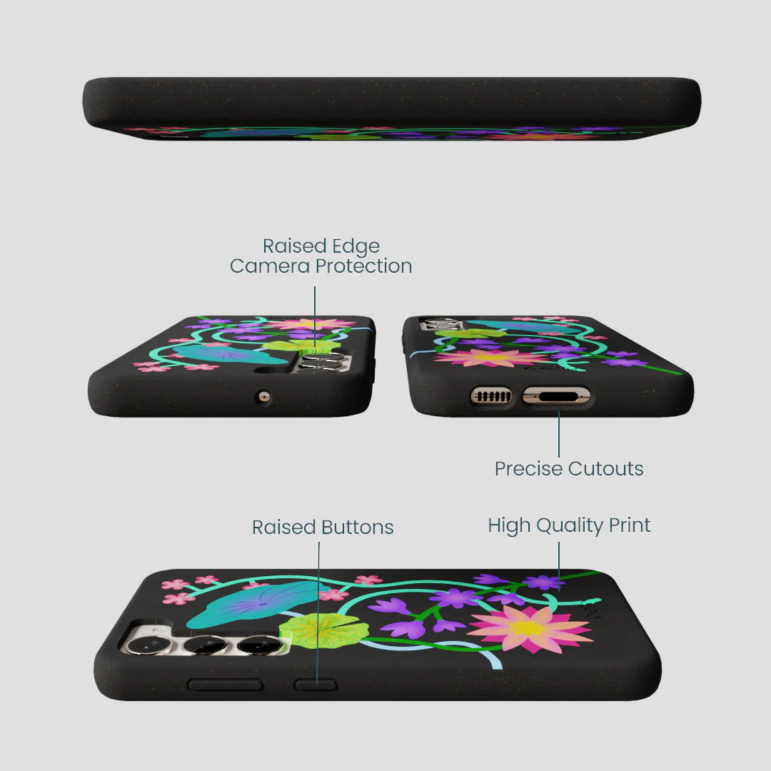 Black Neon Garden Samsung Galaxy S23+(Plus) Case - Image 3