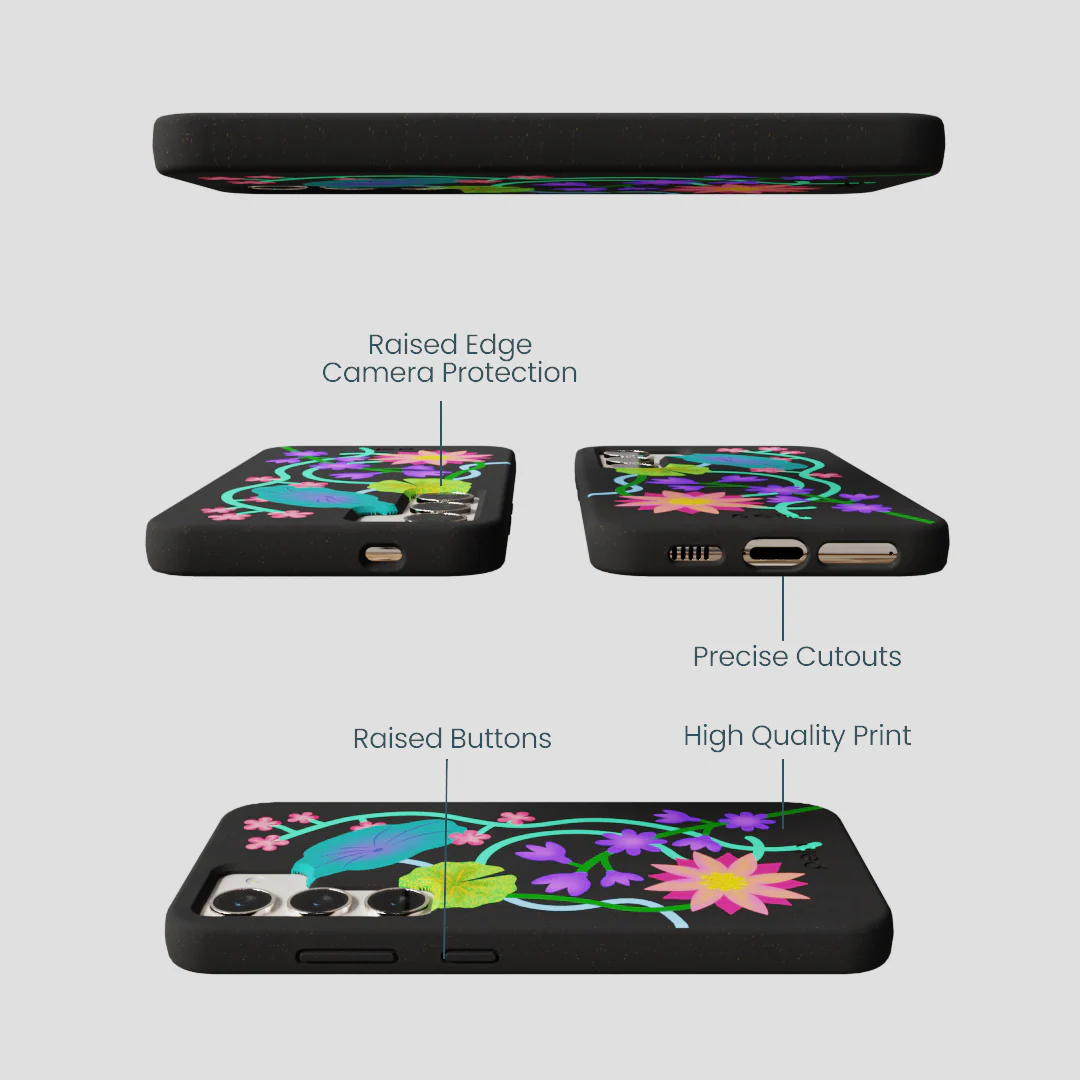Black Neon Garden Samsung Galaxy S24 Case - Image 3
