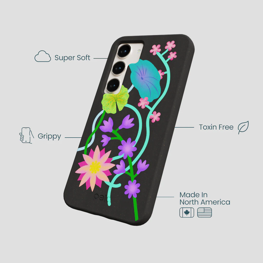Black Neon Garden Samsung Galaxy S24 Case - Image 4