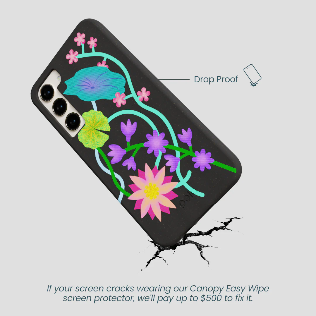 Black Neon Garden Samsung Galaxy S24+(Plus) Case - Image 5